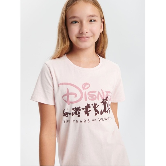 NWT Disney 100 Mickey Mouse Kids Girls Cotton Pajama Set Pink - Picture 5 of 6